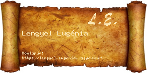 Lengyel Eugénia névjegykártya